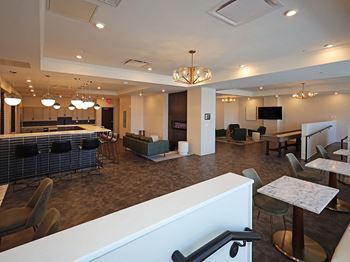 Community room and outdoor patio on the 2nd floor